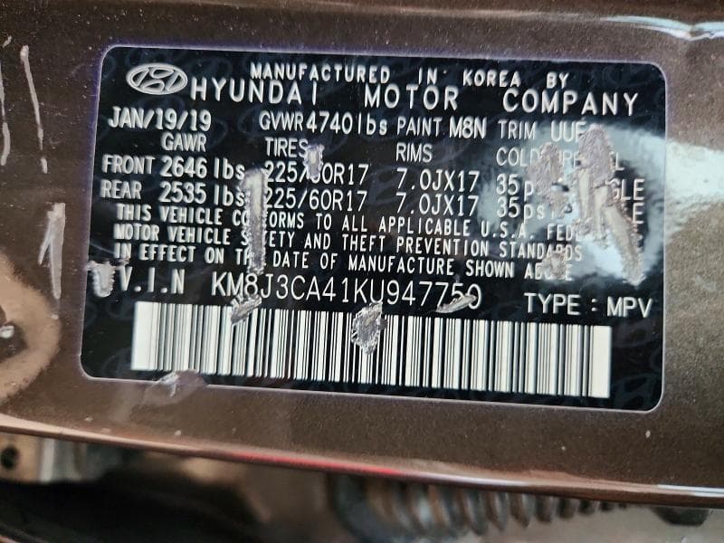 2019 HYUNDAI TUCSON VALUE 12