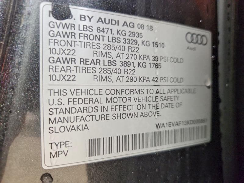 2019 AUDI Q8 PREMIUM PLUS S-LINE 14