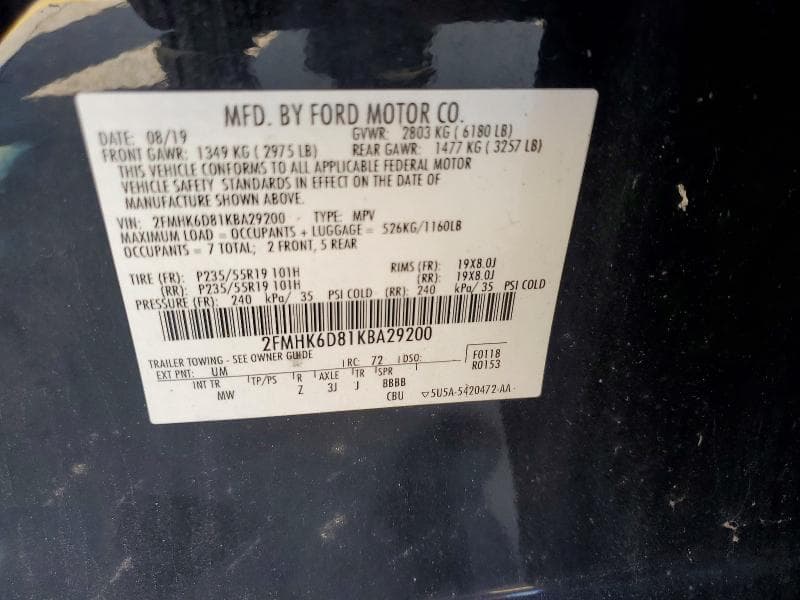 2019 FORD FLEX LIMITED 13