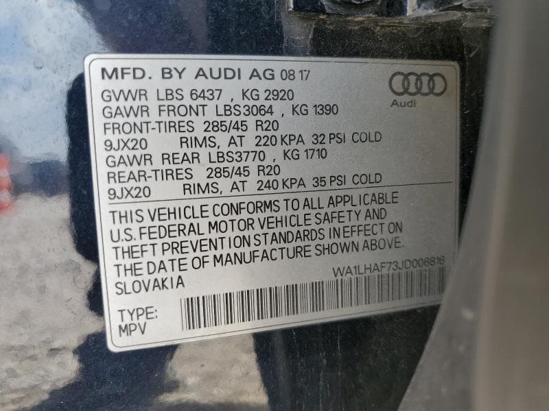 2018 AUDI Q7 PREMIUM PLUS 12