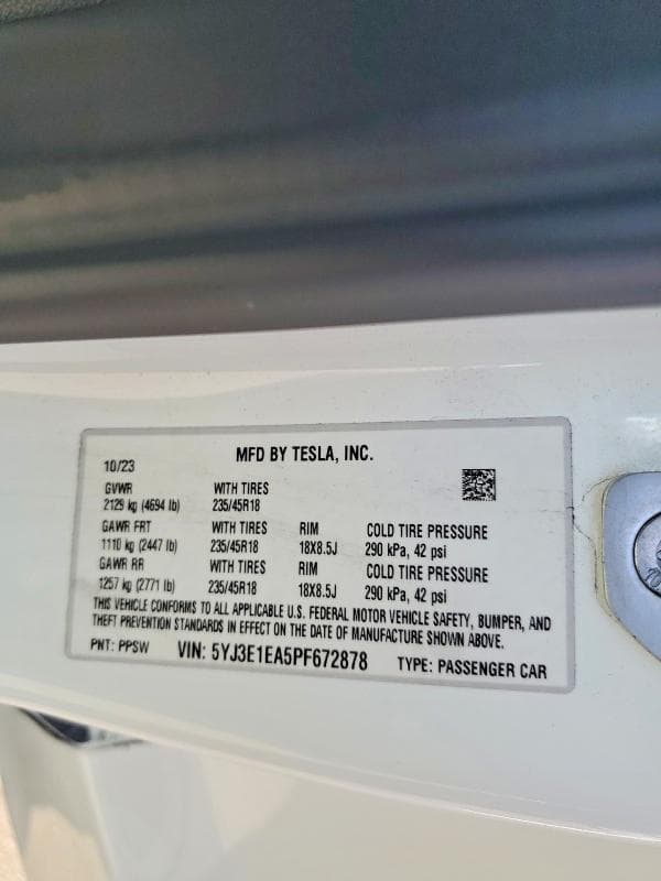 2023 TESLA MODEL 3 12