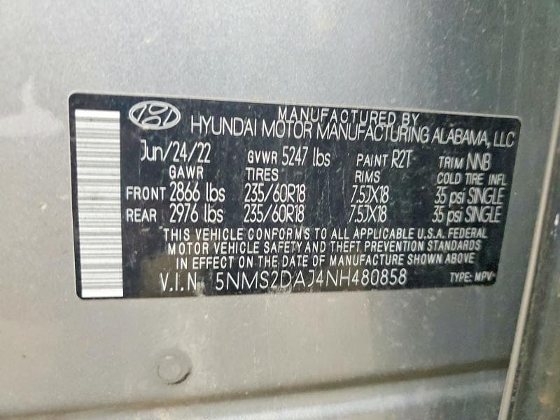 2022 HYUNDAI SANTA FE SEL 13