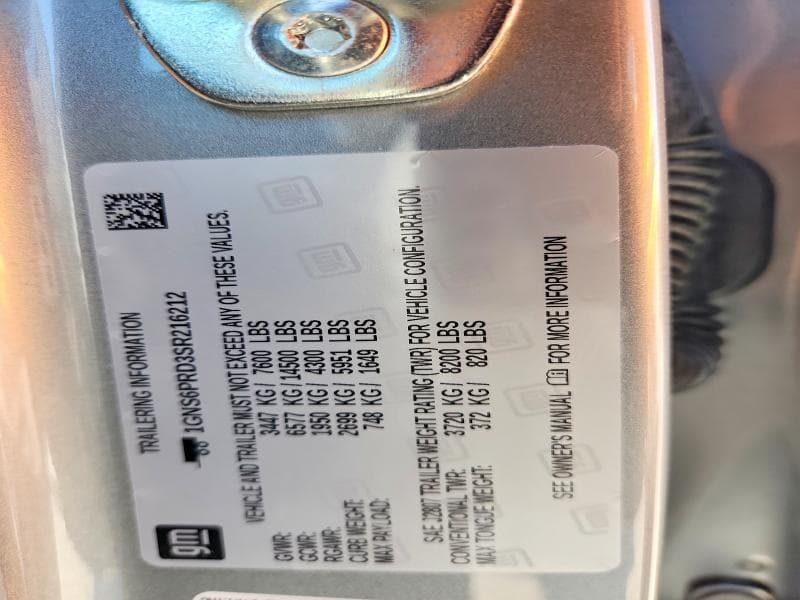 2025 CHEVROLET TAHOE K1500 Z71 14