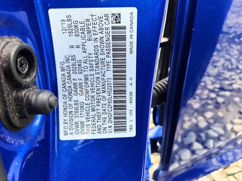 2020 HONDA CIVIC LX 12