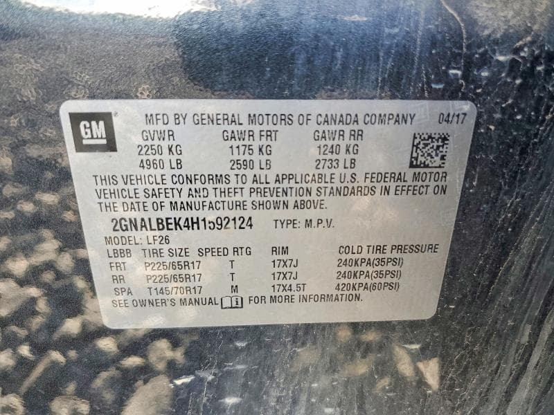 2017 CHEVROLET EQUINOX LS 13