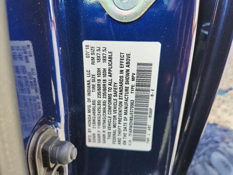 2018 HONDA CR-V EXL 14