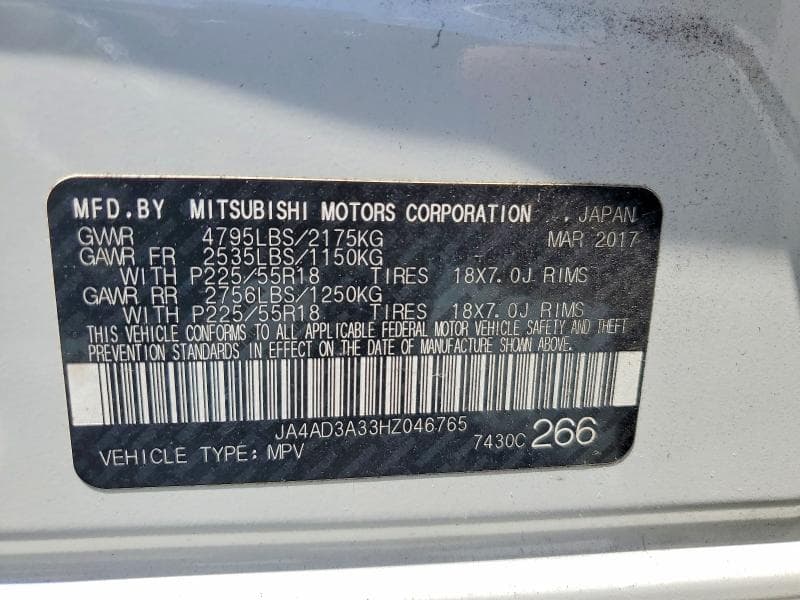 2017 MITSUBISHI OUTLANDER SE 14