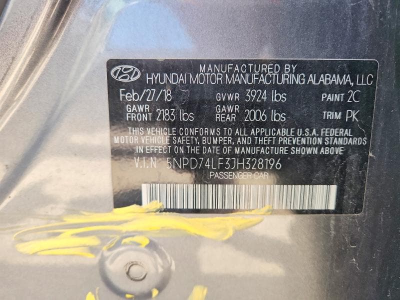2018 HYUNDAI ELANTRA SE 12