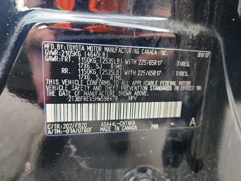 2017 TOYOTA RAV4 LE 13