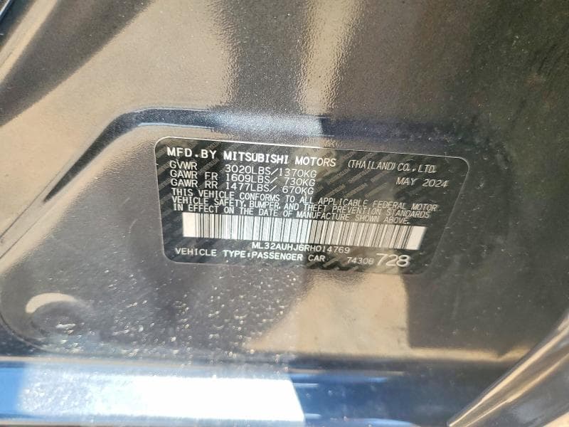 2024 MITSUBISHI MIRAGE ES 12