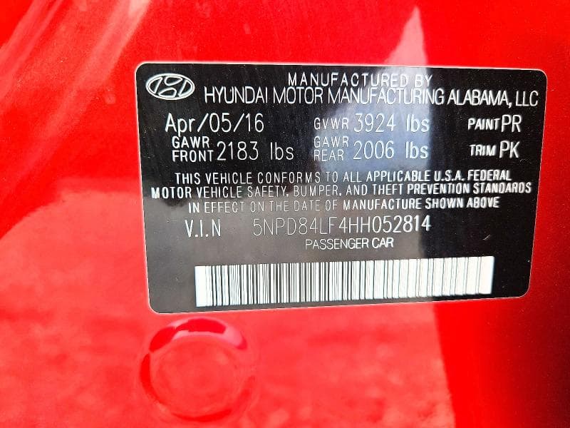 2017 HYUNDAI ELANTRA SE 12