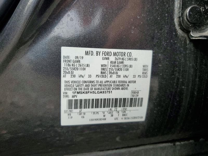 2020 FORD EXPLORER LIMITED 13
