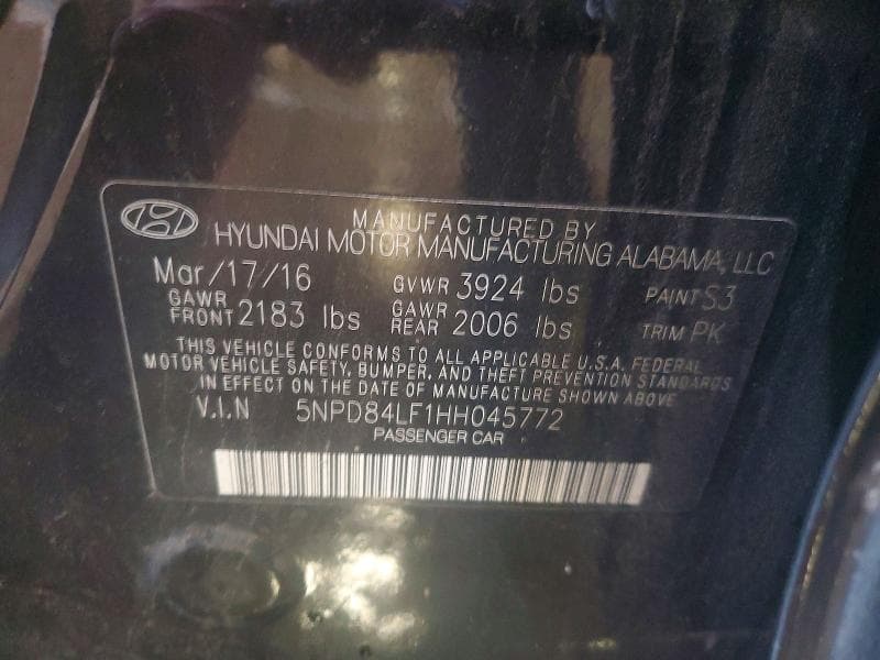 2017 HYUNDAI ELANTRA SE 12