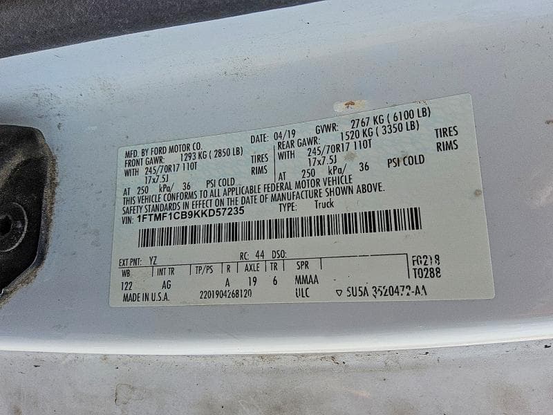 2019 FORD F150 12
