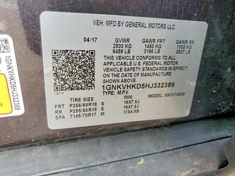 2017 CHEVROLET TRAVERSE LT 13