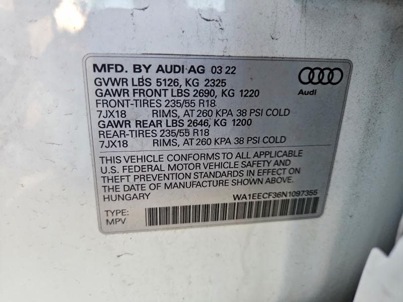 2022 AUDI Q3 PREMIUM PLUS S LINE 45 13