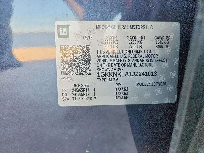 2018 GMC ACADIA SLE 14