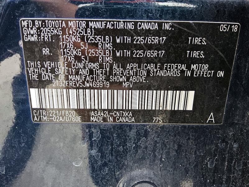 2018 TOYOTA RAV4 LE 13