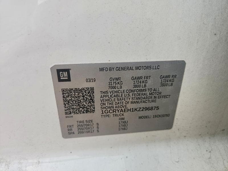 2019 CHEVROLET SILVERADO K1500 12