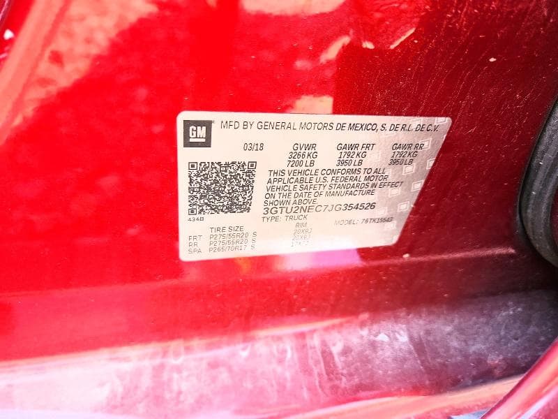 2018 GMC SIERRA K1500 SLT 12