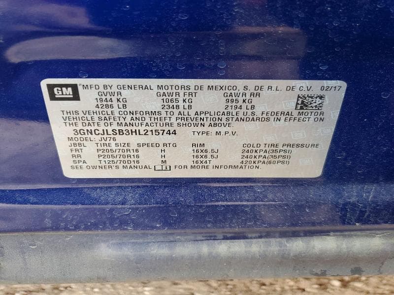 2017 CHEVROLET TRAX 1LT 13