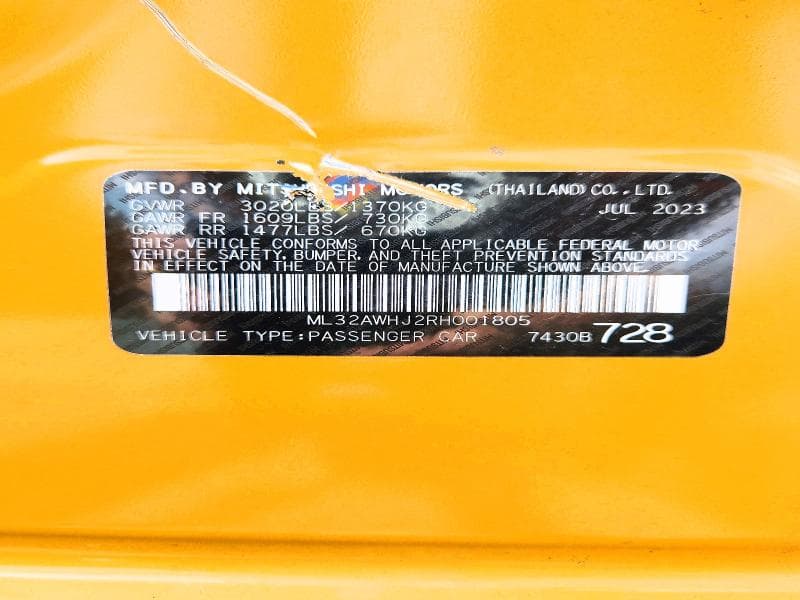 2024 MITSUBISHI MIRAGE SE 12