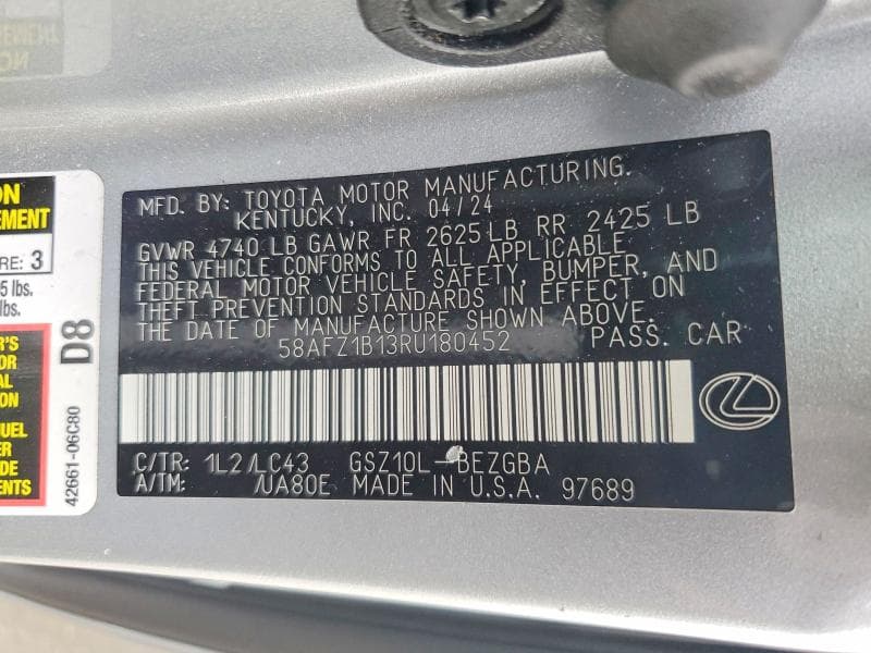 2024 LEXUS ES 350 ULTRA LUXURY 12