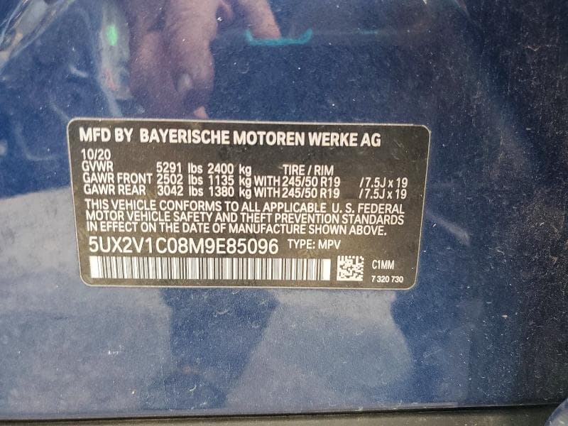 2021 BMW X4 XDRIVE30I 13