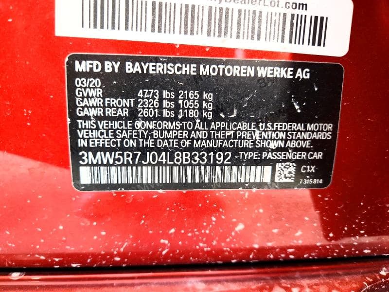 2020 BMW 330XI GT 12