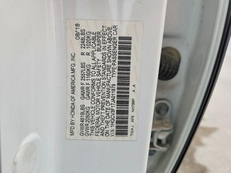 2018 HONDA ACCORD HYBRID 12