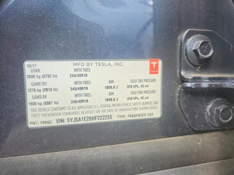 2017 TESLA MODEL S 12