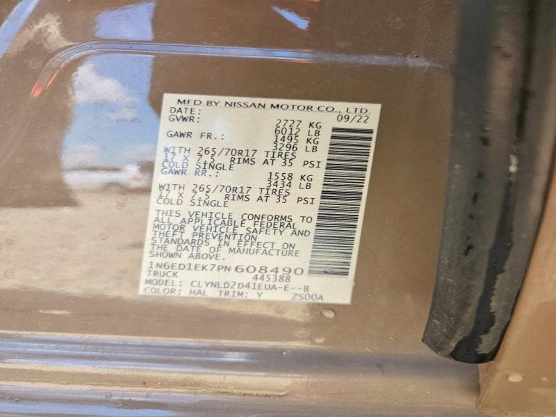 2023 NISSAN FRONTIER PRO-4X 12