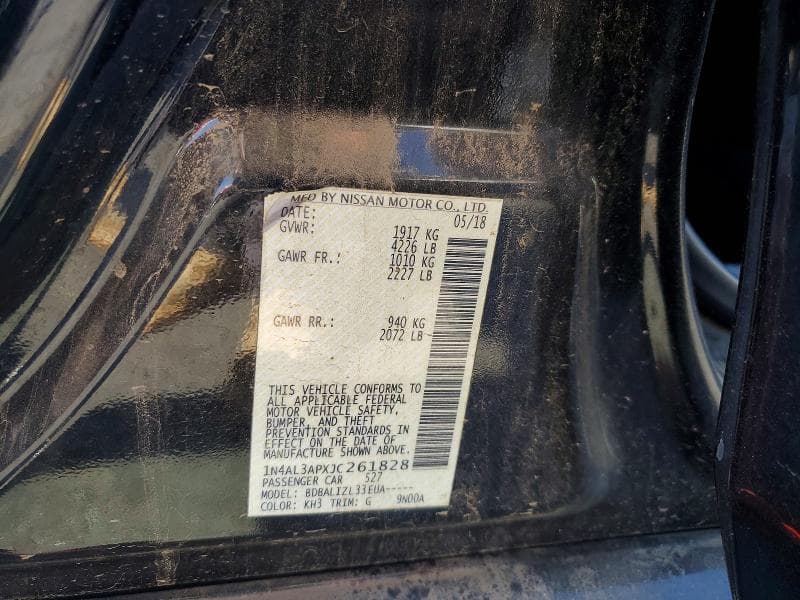 2018 NISSAN ALTIMA 2.5 SV 13