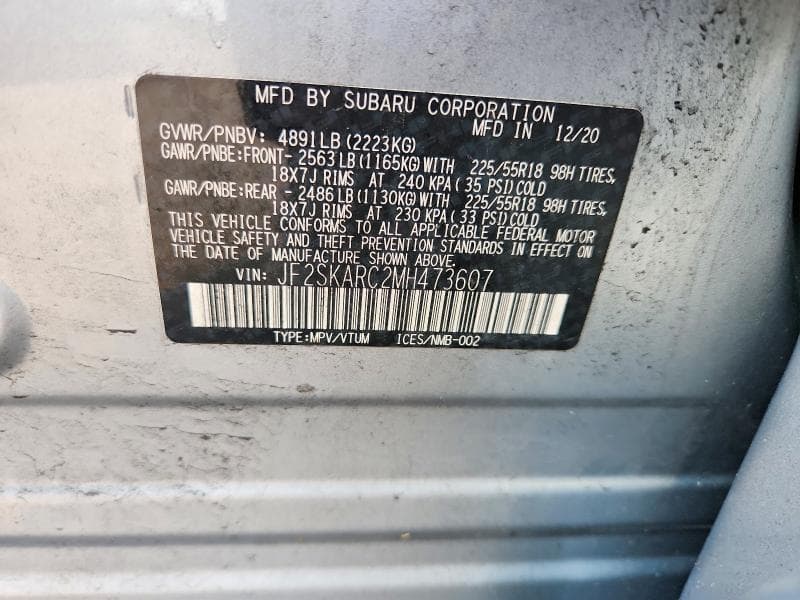 2021 SUBARU FORESTER SPORT 13