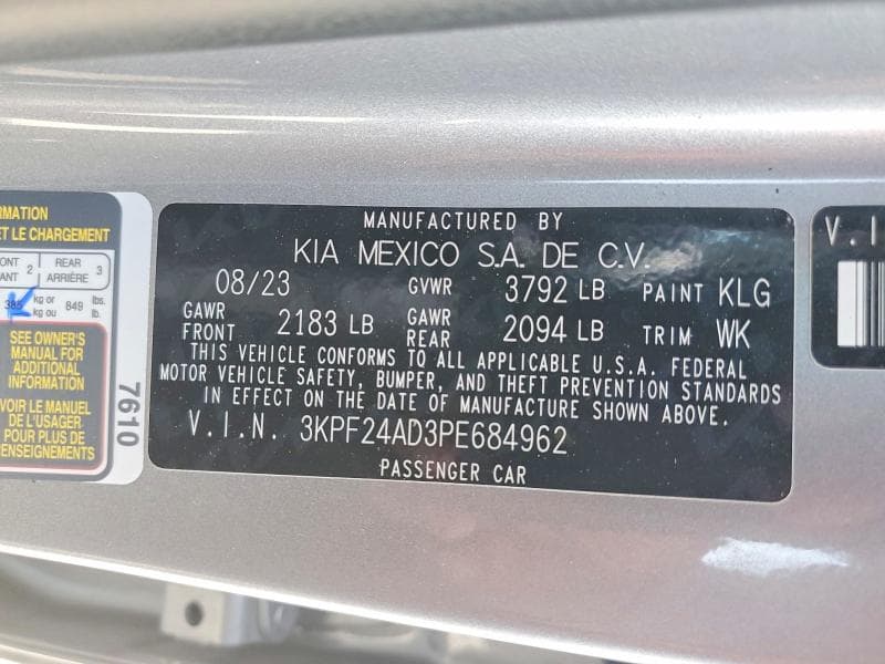 2023 KIA FORTE LXS 12