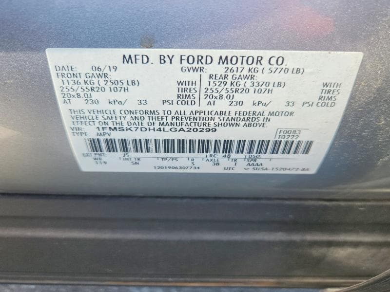 2020 FORD EXPLORER XLT 13