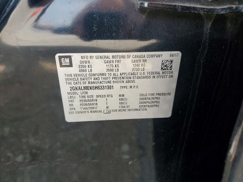 2017 GMC TERRAIN SLE 13
