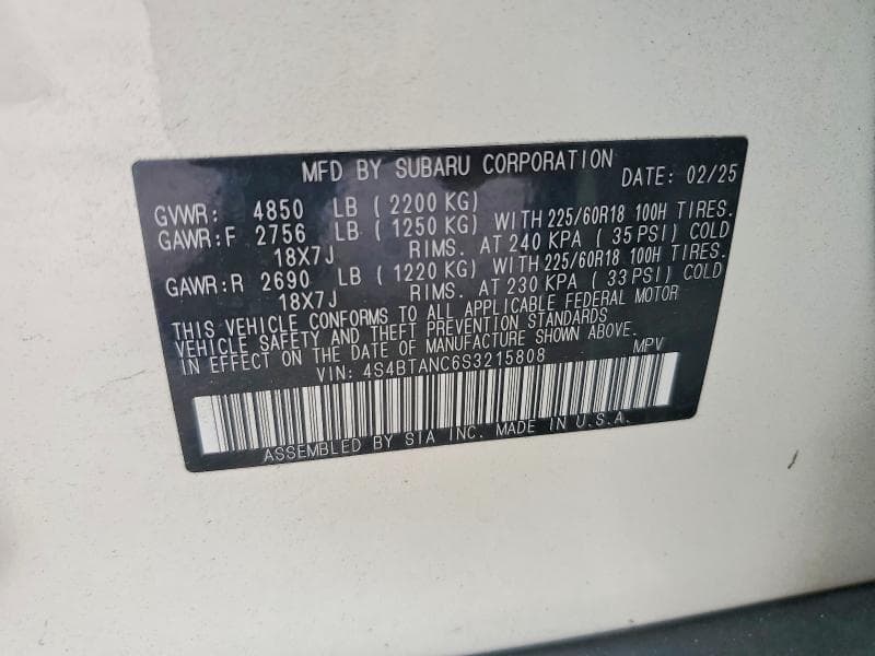 2025 SUBARU OUTBACK LIMITED 13
