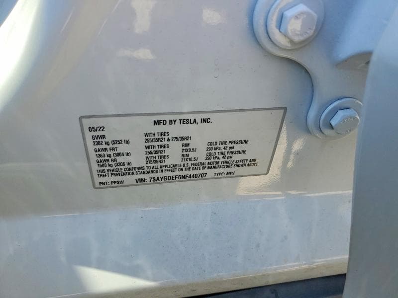 2022 TESLA MODEL Y 13