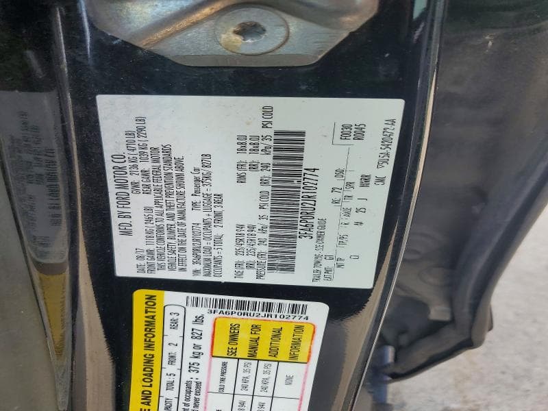 2018 FORD FUSION TITANIUM/PLATINUM HEV 12