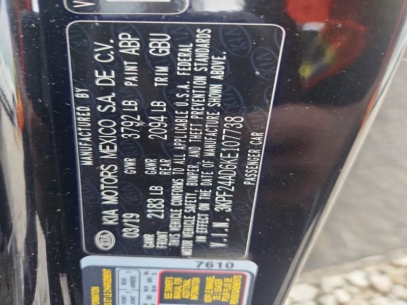 2019 KIA FORTE LXS 12