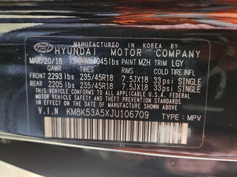 2018 HYUNDAI KONA ULTIMATE 12