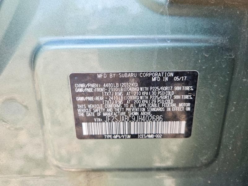 2018 SUBARU FORESTER 2.5I 13
