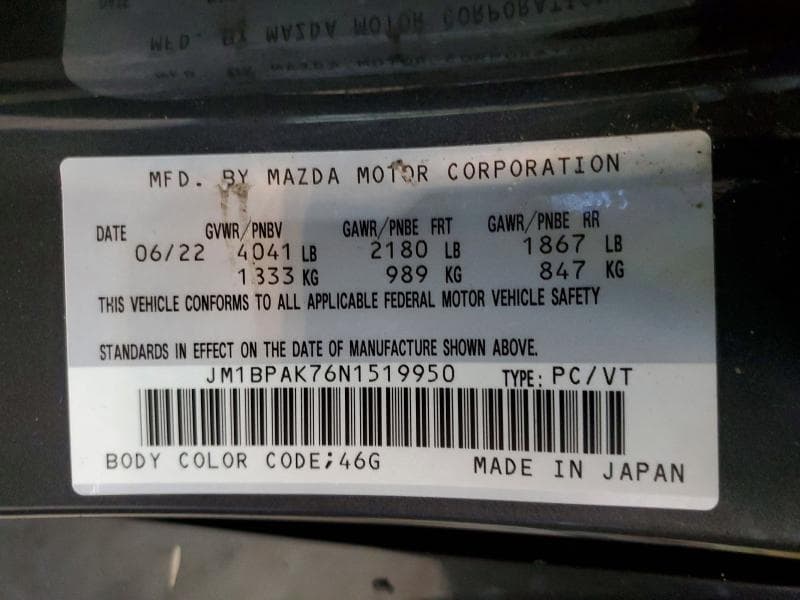 2022 MAZDA 3 SELECT 12
