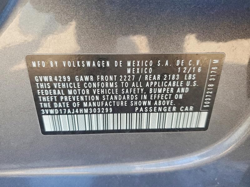 2017 VOLKSWAGEN JETTA SPORT 12