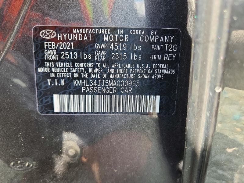 2021 HYUNDAI SONATA HYBRID SEL 13