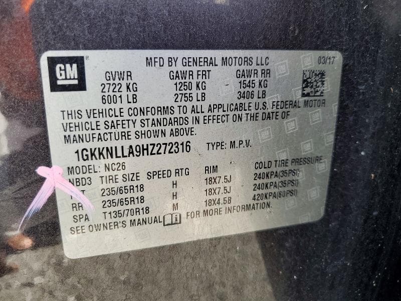 2017 GMC ACADIA SLE 14