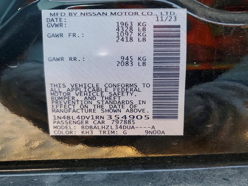 2024 NISSAN ALTIMA SV 14