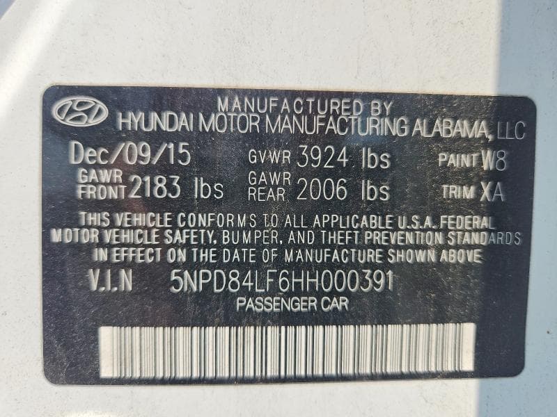 2017 HYUNDAI ELANTRA SE 13