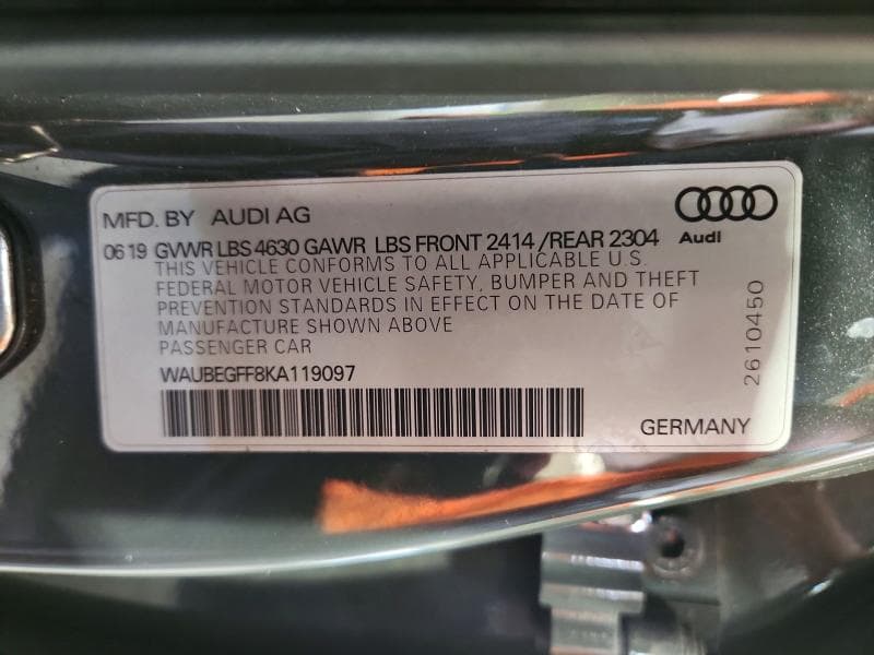 2019 AUDI A3 PREMIUM 12